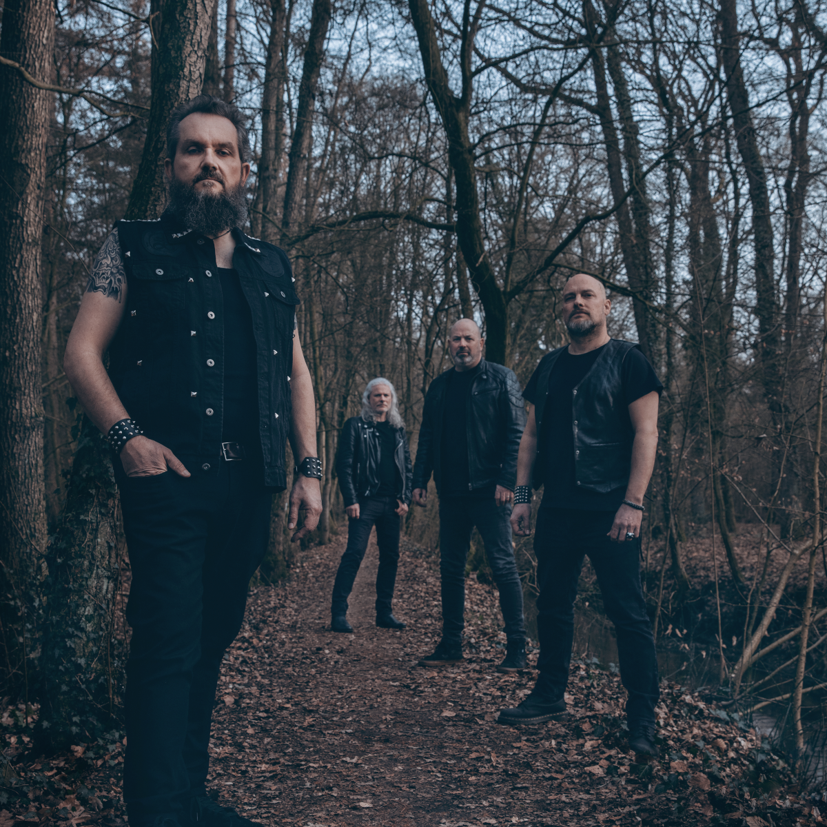 SKYCONQUEROR - band photo showing them on a pathway